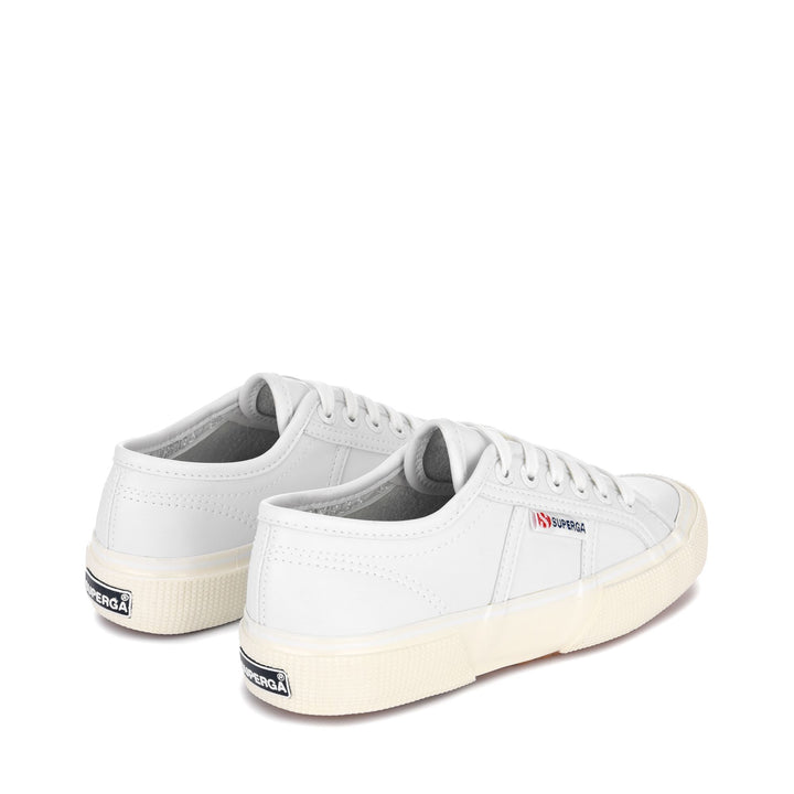 Le Superga Unisex 2490 VEGAN MATERIAL Sneaker WHITE-WHITE AVORIO Dressed Side (jpg Rgb)		