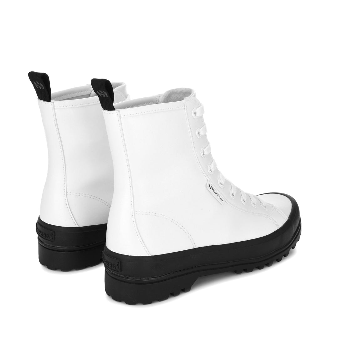 Ankle Boots Woman 2643 ALPINA VEGAN MATERIAL Laced WHITE Dressed Side (jpg Rgb)		