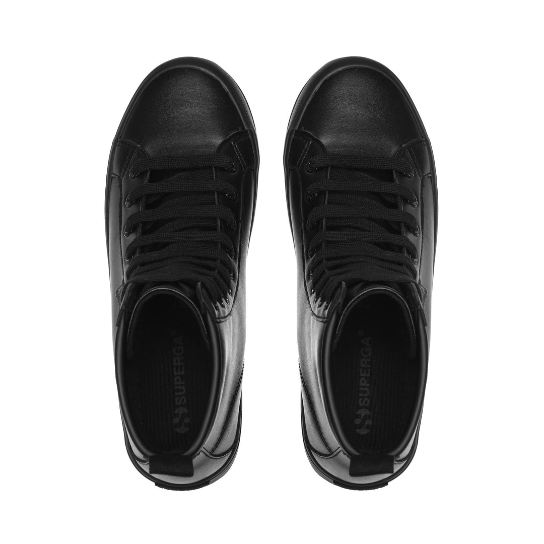 Ankle Boots Woman 2643 ALPINA VEGAN MATERIAL Laced TOTAL BLACK