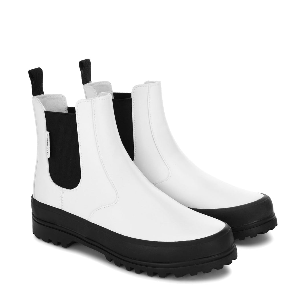 Ankle Boots Woman 2678 ALPINA VEGAN MATERIAL Beatle WHITE Dressed Front (jpg Rgb)	