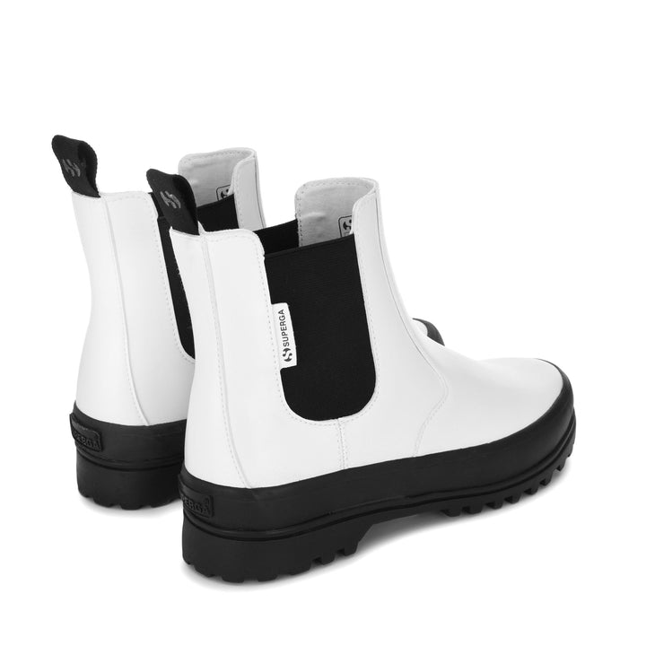 Ankle Boots Woman 2678 ALPINA VEGAN MATERIAL Beatle WHITE Dressed Side (jpg Rgb)		