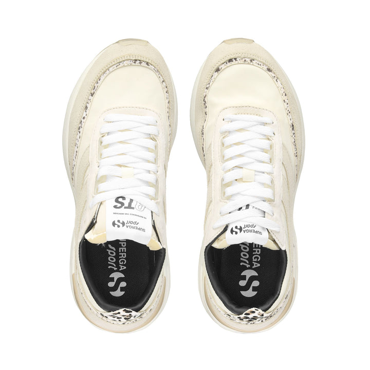 Beige Unisex Low Cut Sneakers mit Obermaterial aus recyceltem Nylon 4