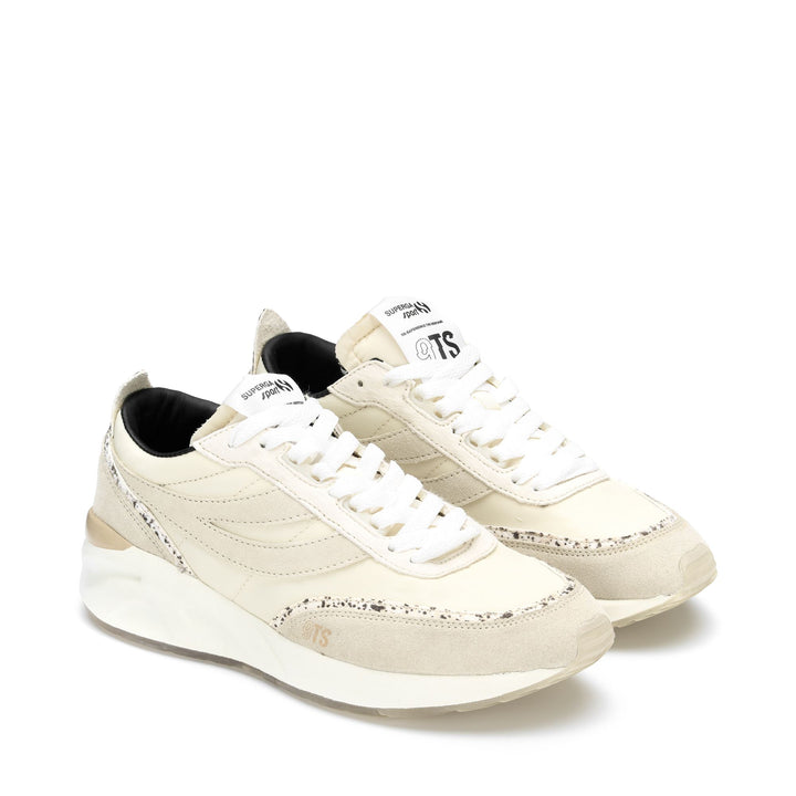 Beige Unisex Low Cut Sneakers mit Obermaterial aus recyceltem Nylon 2