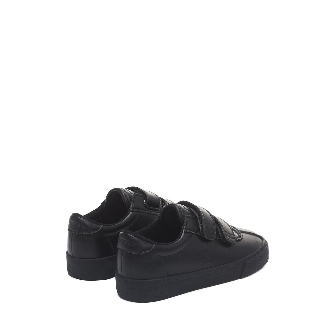 Schwarze Low-Cut-Sneakers für Kinder mit Obermaterial aus Gummi main