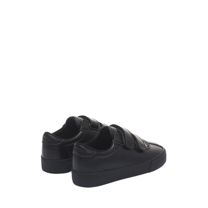 Schwarze Low-Cut-Sneakers für Kinder mit Obermaterial aus Gummi 3