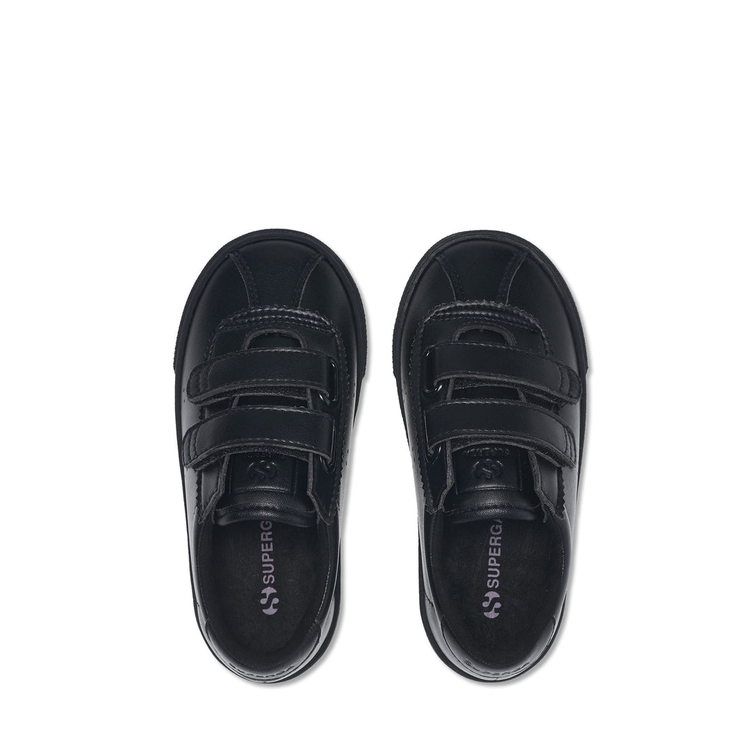 Schwarze Low-Cut-Sneakers für Kinder mit Obermaterial aus Gummi main