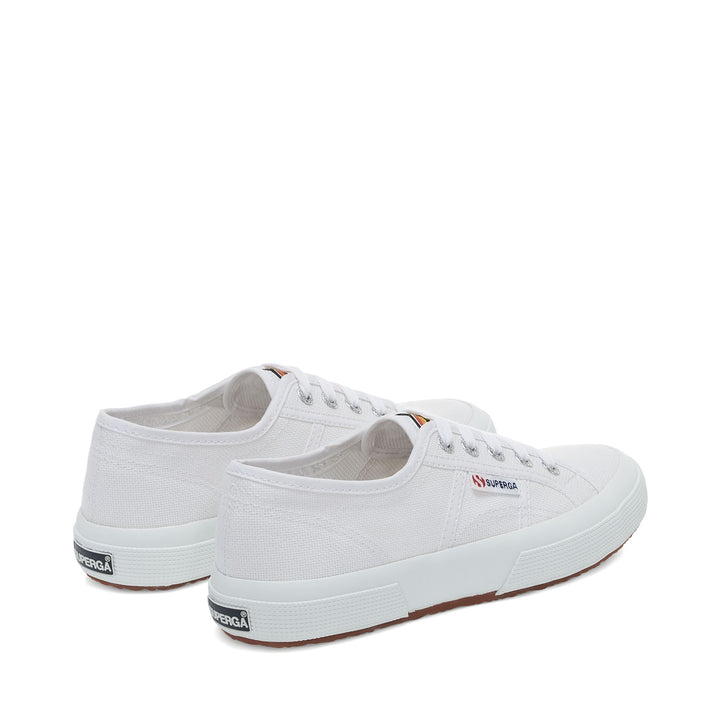 Le Superga Woman 2750 HEART PATCH Low Cut WHITE-MULTICOLOR HEART Dressed Side (jpg Rgb)		