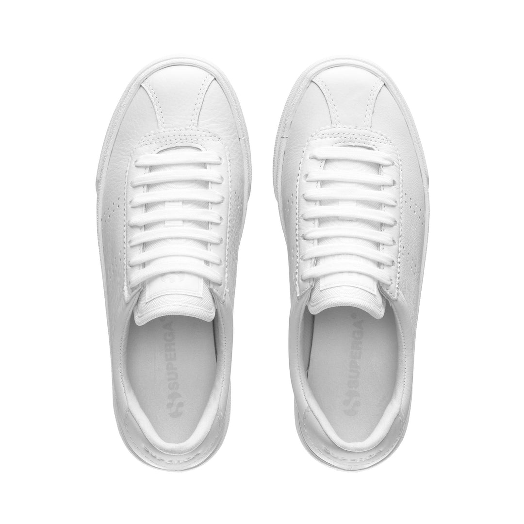 Sneakers Unisex 2843 CLUB S COMFORT LEATHER Low Cut TOTAL WHITE Dressed Back (jpg Rgb)		