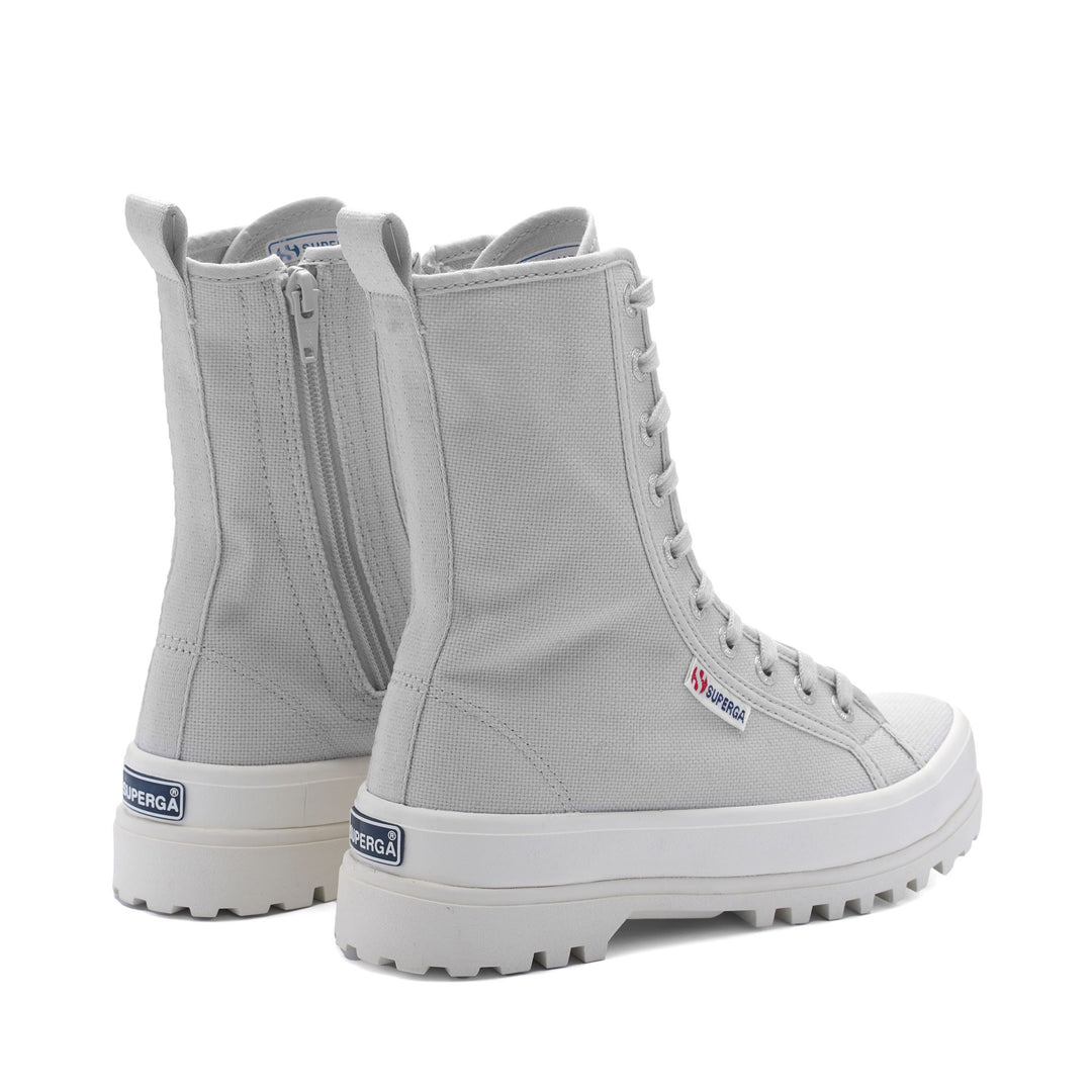 Stivaletti grigi da donna con tomaia in cotone main