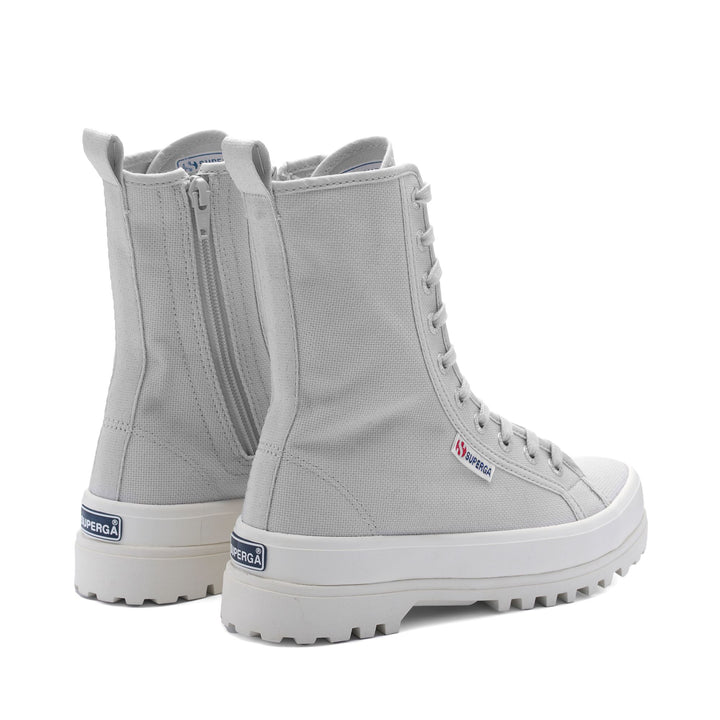 Stivaletti grigi da donna con tomaia in cotone 3