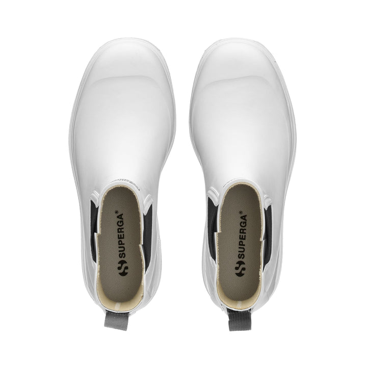 Stivali di gomma unisex taglio medio colore bianco 4