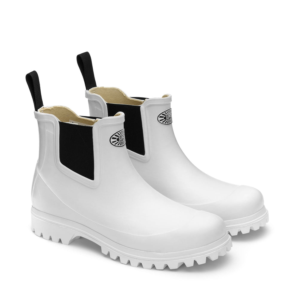 Rubber Boots Unisex 798 RUBBER BOOTS Mid Cut WHITE Dressed Front (jpg Rgb)	