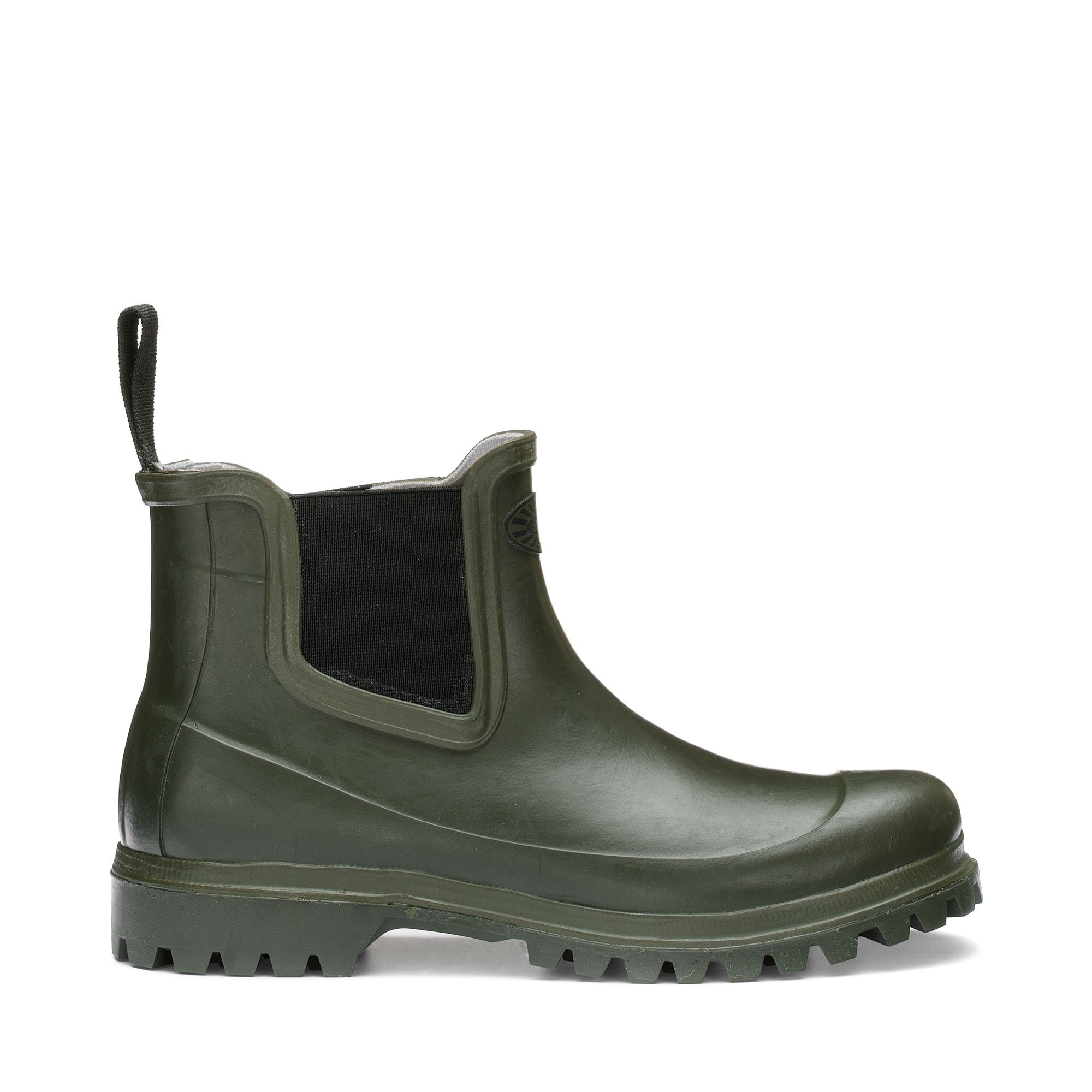 Unisex Mid Cut Rubber Boots Green Sherwood with Cotton Lining
