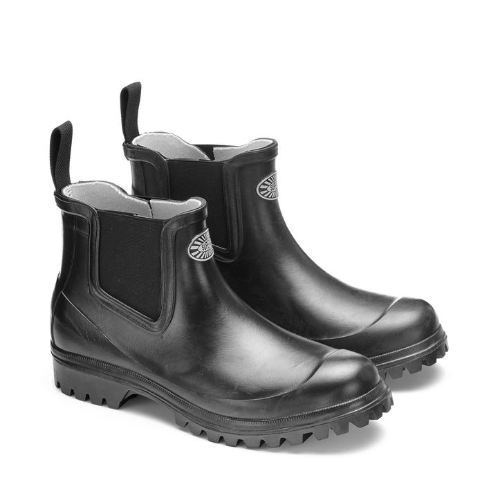 Mid Cut Unisex Rubber Boots Black Color 2