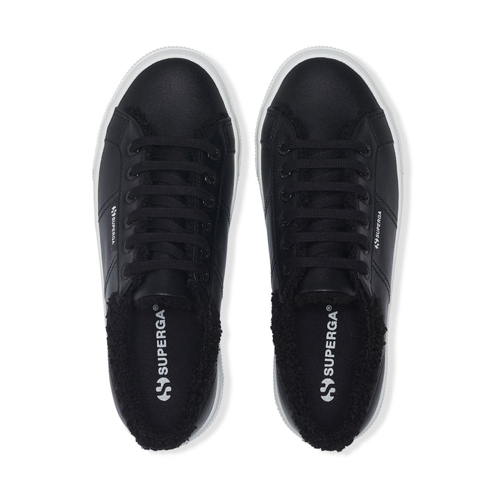 Woman's Black Platform Sneakers with Synthetic Upper 4