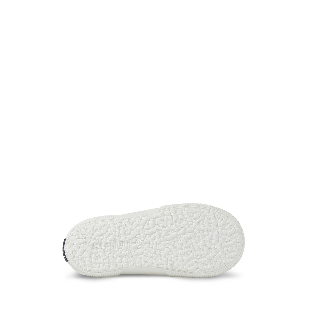 Niedrig geschnittene weiße Mädchen-Sneaker mit Obermaterial aus Jersey main