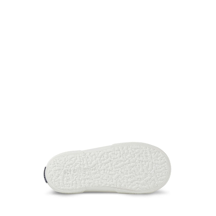 Niedrig geschnittene weiße Mädchen-Sneaker mit Obermaterial aus Jersey 5