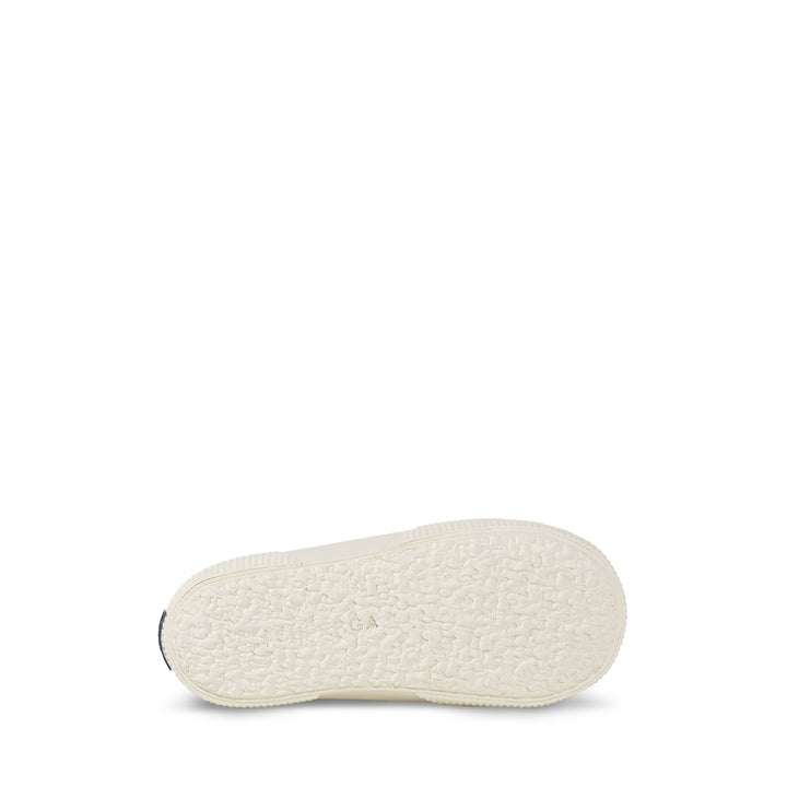 Sneakers basse beige per bambini con tomaia in cotone 5