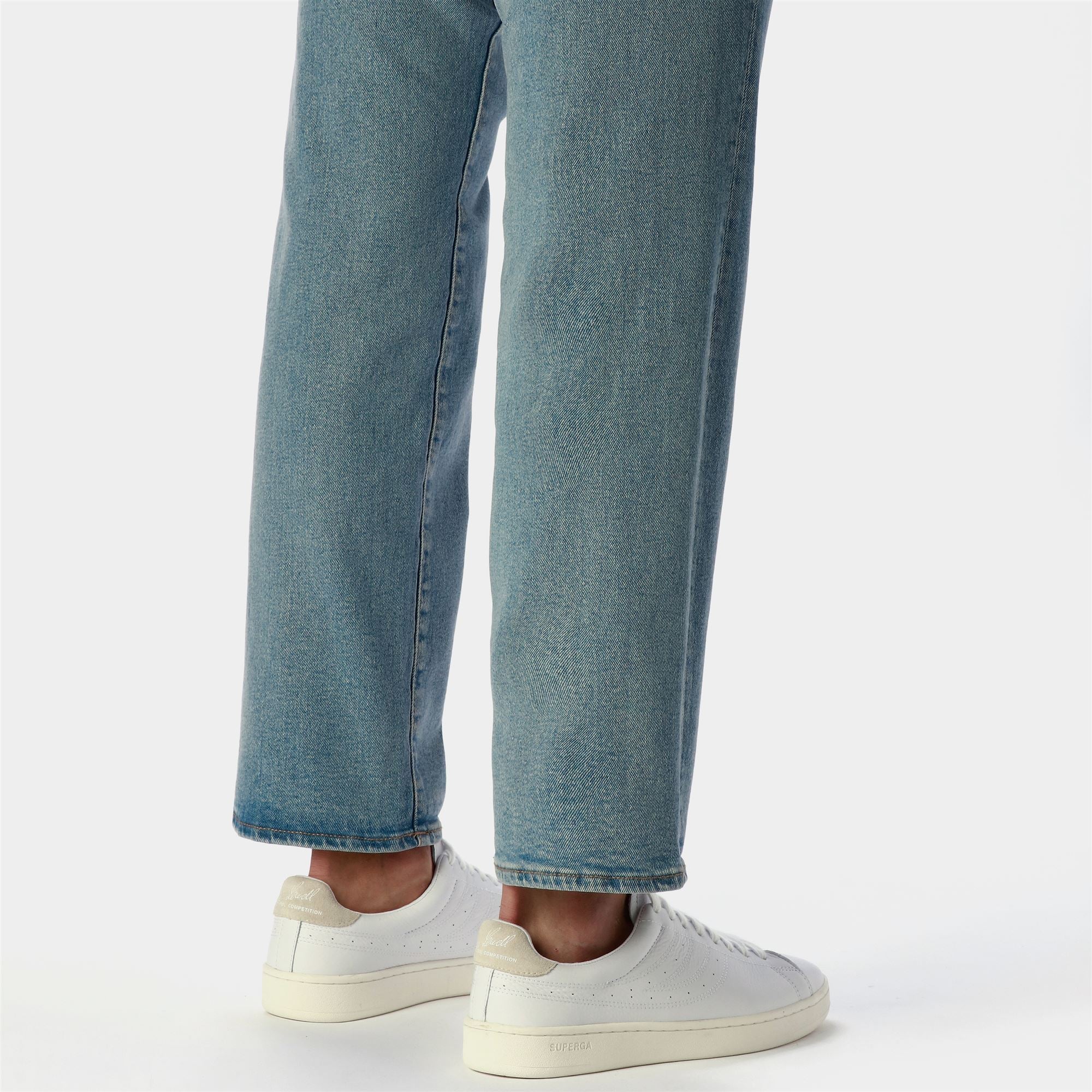 Unisex Low Cut White Sneakers with Leather Upper | Superga