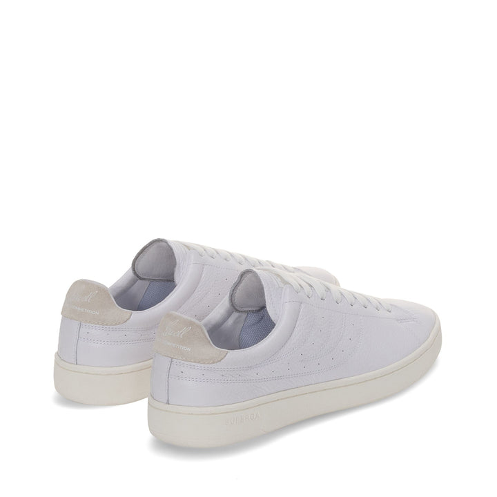 Zapatillas blancas unisex de corte bajo con parte superior de cuero 3