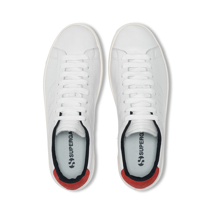 Sneakers Unisex 4833 LENDL MATCH Low Cut WHITE-NAVY-RED Dressed Back (jpg Rgb)		