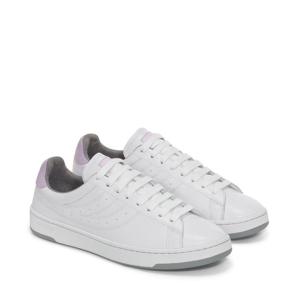 Sneakers Unisex 4833 LENDL MATCH Low Cut WHITE-VIOLET LILLA-GREY MD Dressed Front (jpg Rgb)	