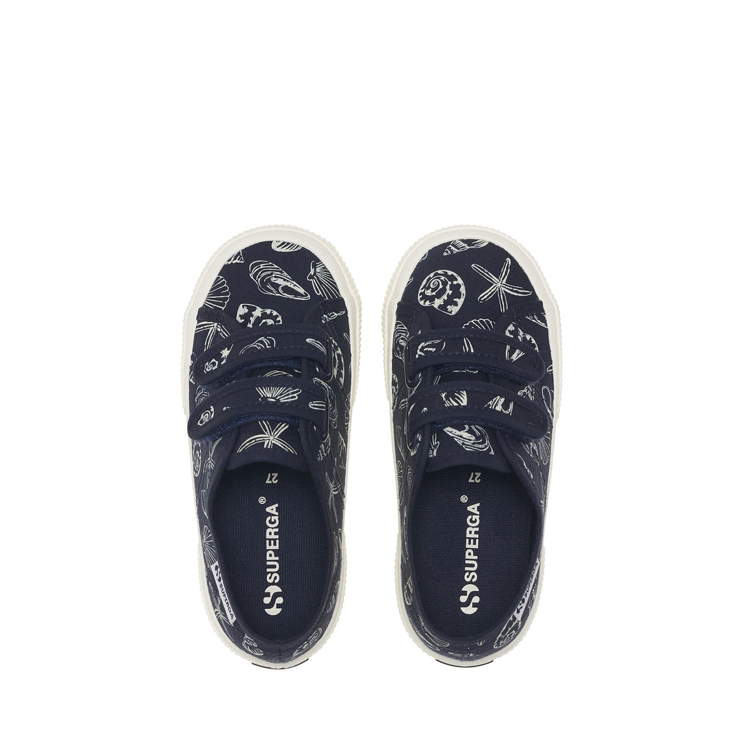 Children's Low Cut Sneakers in Blue with Cotton Upper main