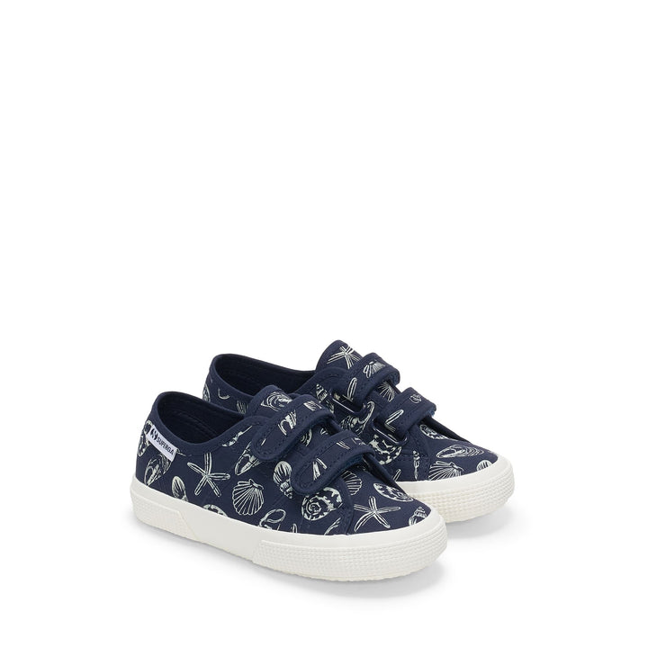 Children's Low Cut Sneakers in Blue with Cotton Upper 2
