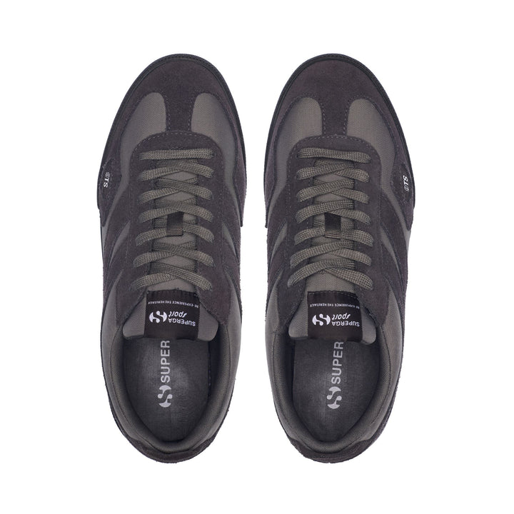 Zapatillas bajas unisex grises con parte superior de ante y nailon 4
