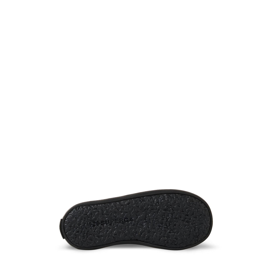 Girl's Black Ballerina Flats with Velvet Upper main