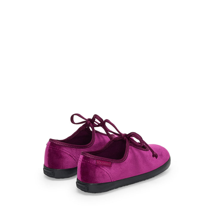 Girl's Ballerina Fuchsia with Velvet Upper 3