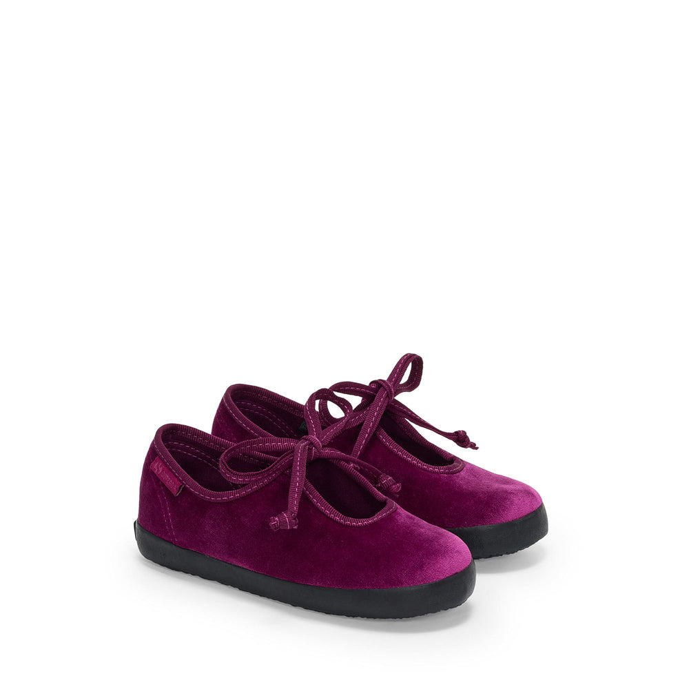 Girl's Ballerina Fuchsia with Velvet Upper 02
