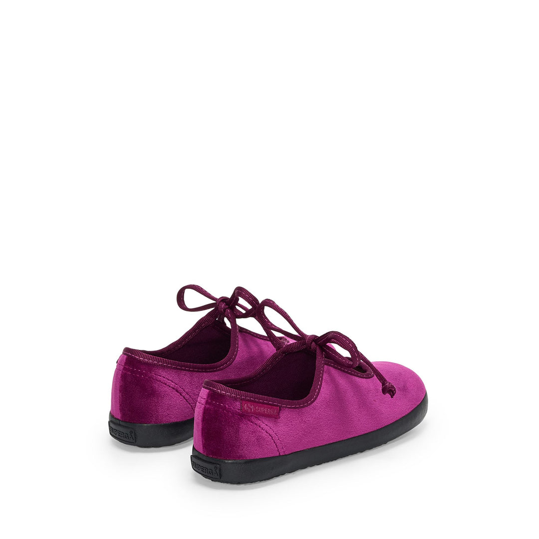 Bailarina de niña fucsia con parte superior de terciopelo main