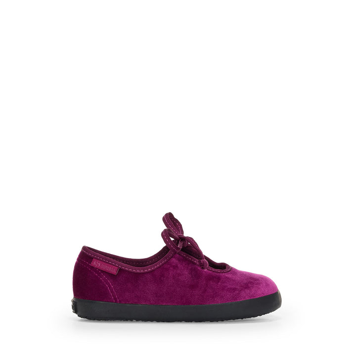 Girl's Ballerina Fuchsia with Velvet Upper 1