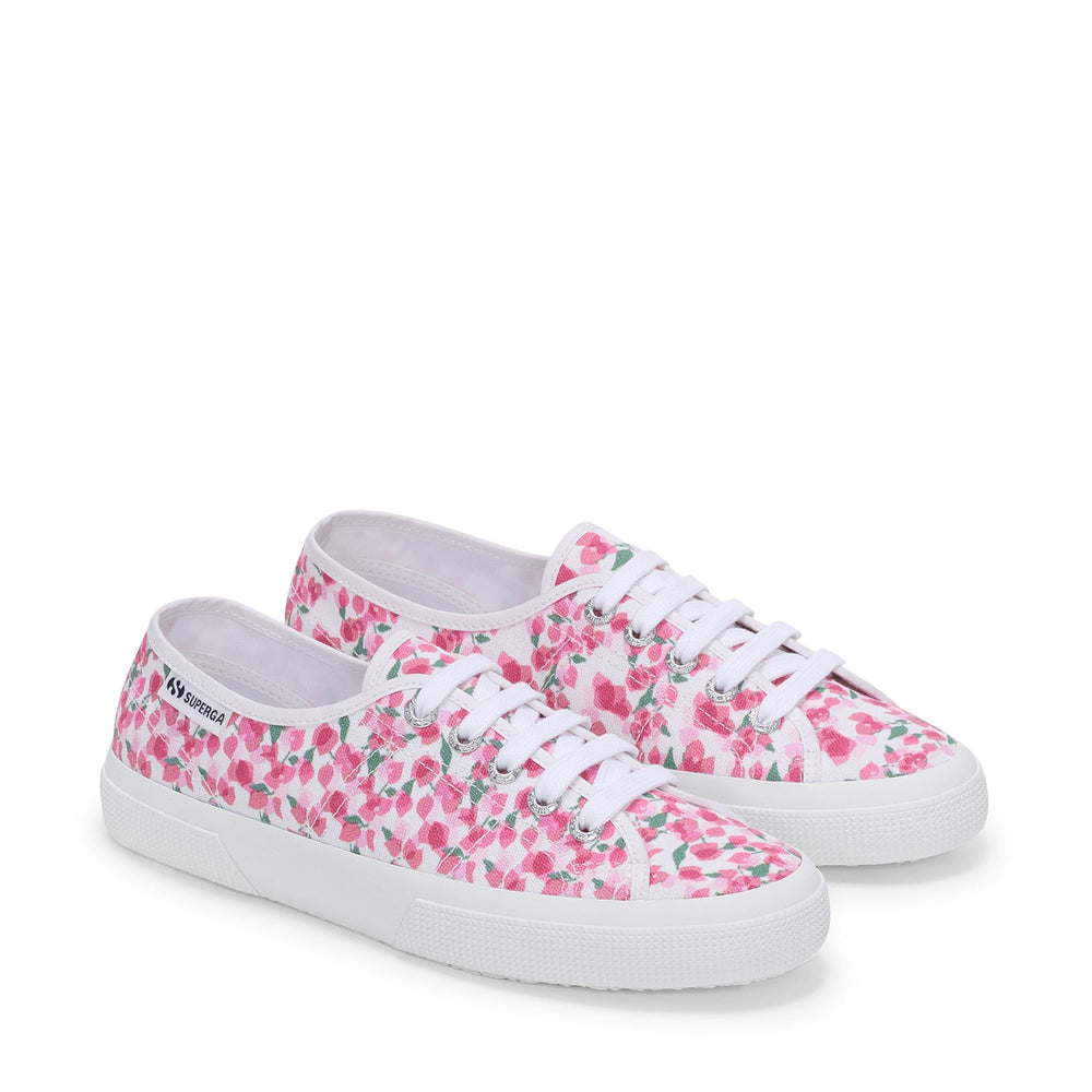 Woman's Low Cut White Sneakers with Cotton Upper 02