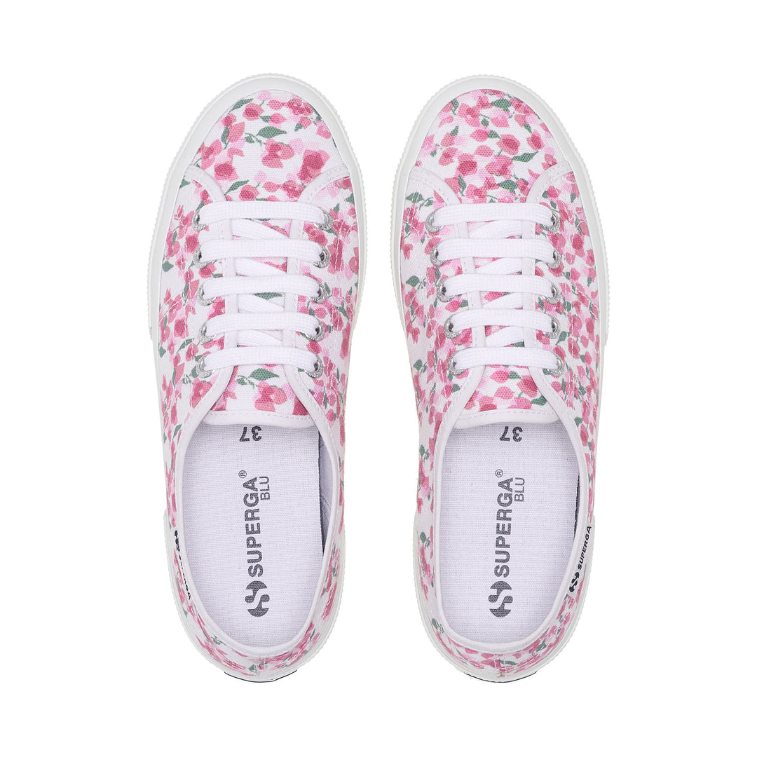 Woman's Low Cut White Sneakers with Cotton Upper main