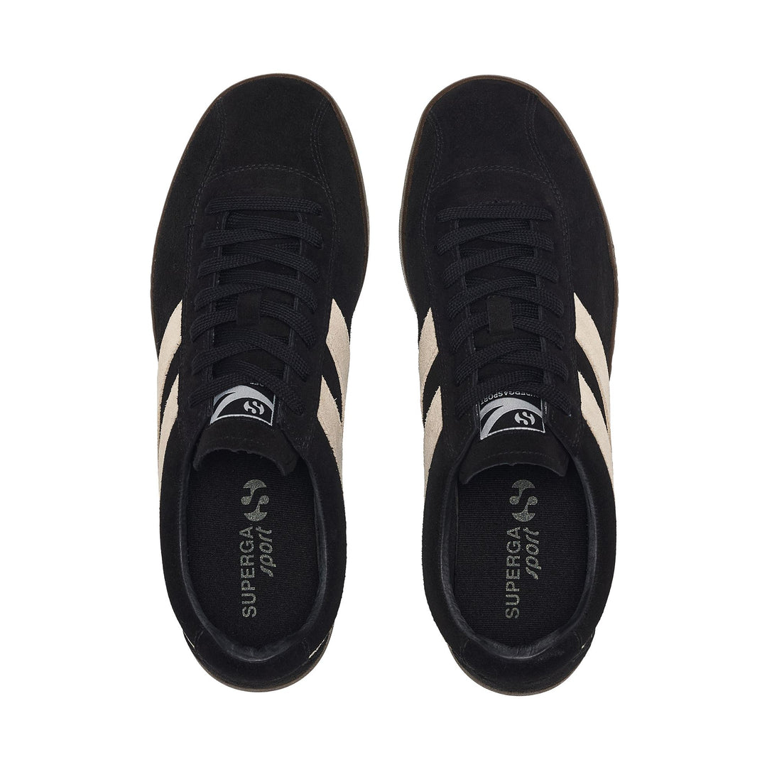 Schwarze Unisex-Sneaker mit niedrigem Schnitt und Obermaterial aus Wildleder main