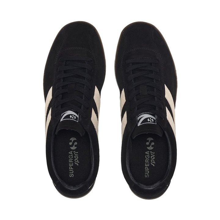 Schwarze Unisex-Sneaker mit niedrigem Schnitt und Obermaterial aus Wildleder 4