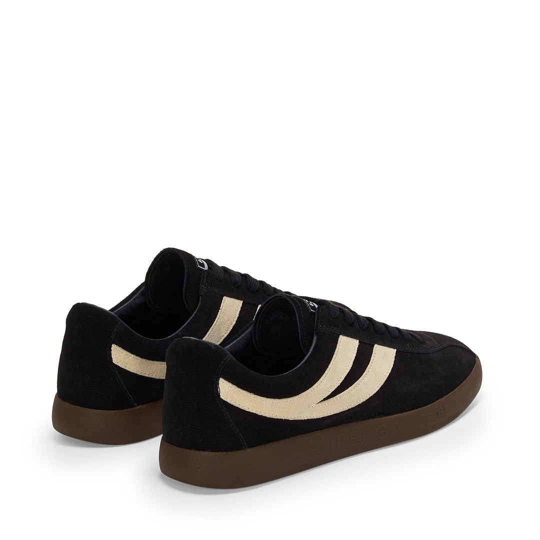 Schwarze Unisex-Sneaker mit niedrigem Schnitt und Obermaterial aus Wildleder main