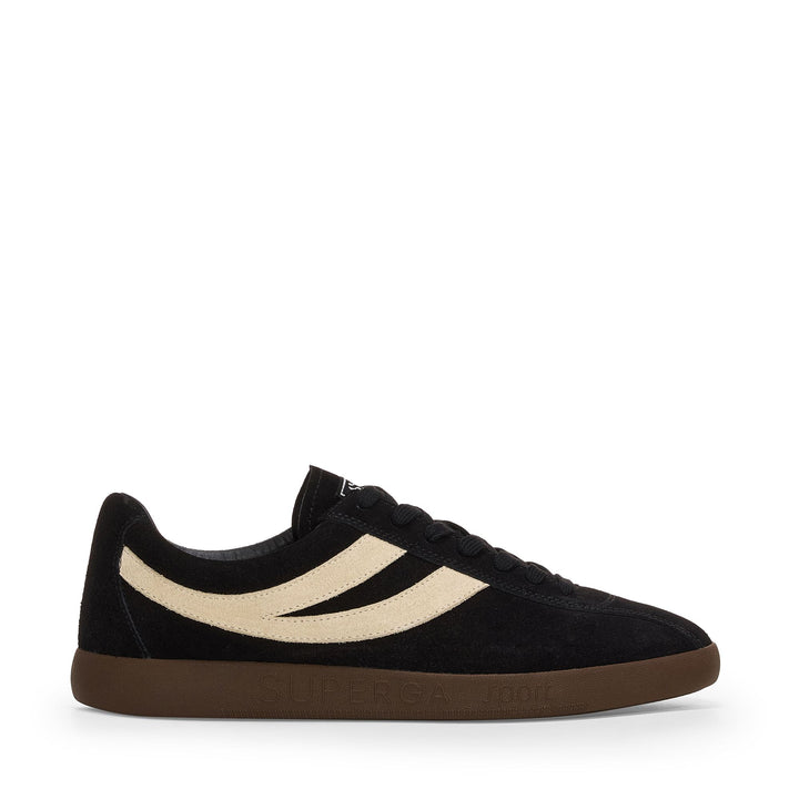Schwarze Unisex-Sneaker mit niedrigem Schnitt und Obermaterial aus Wildleder 1