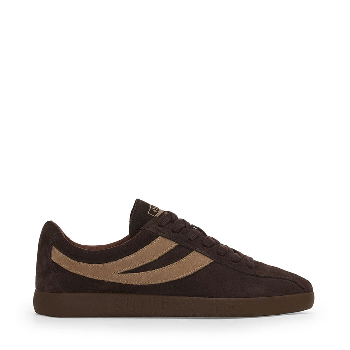Unisex Low Cut Brown Sneakers with Suede Upper 1
