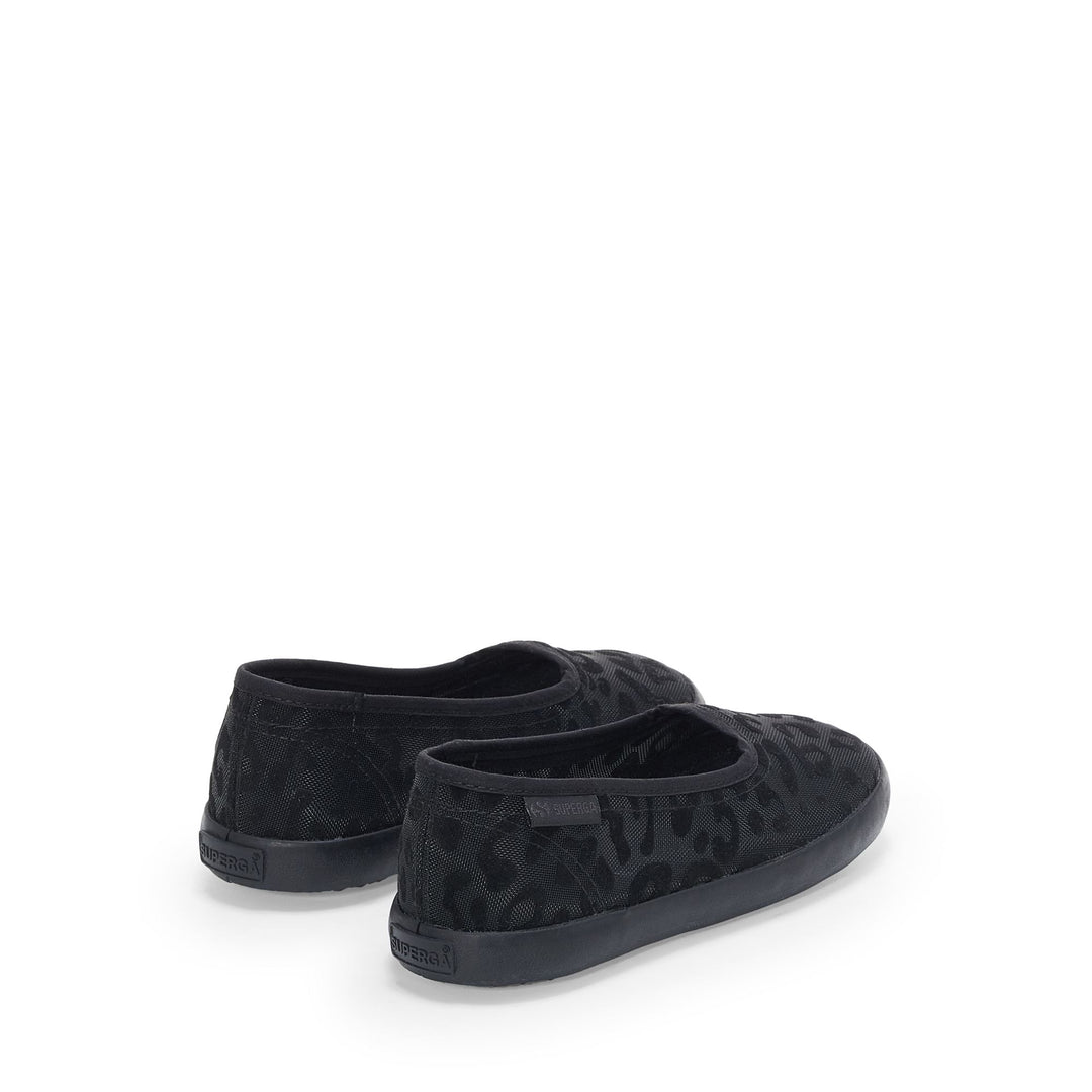 Girl's Black Ballerina with Mesh Upper main