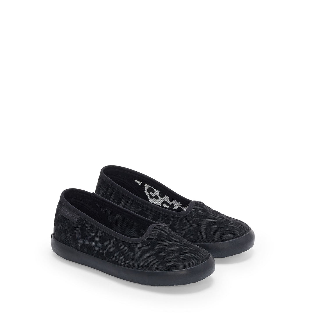 Schwarze Ballerinas für Mädchen mit Mesh-Obermaterial main