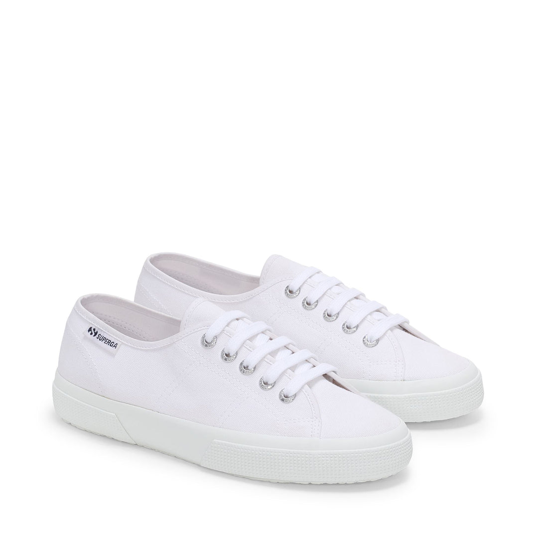 Sneakers bianche unisex con tomaia in cotone main