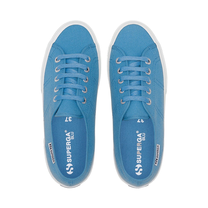 Sneakers blu unisex con tomaia in cotone 4