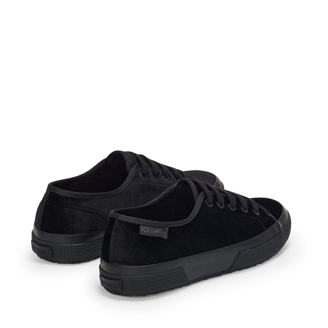 Zapatillas clásicas negras totales para mujer con parte superior de terciopelo main