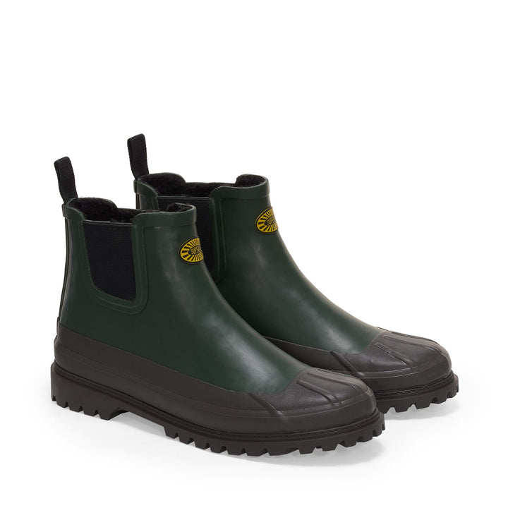 3334 RUBBER ALPINA DUCK - Rubber Boots - Mid Cut - Unisex - Green-Brown 2