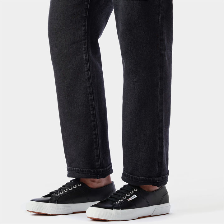 Zapatillas negras unisex con parte superior de piel napa 6