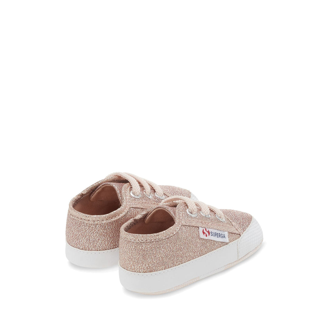 Sneakers basse da bambina con tomaia in cotone e motivo a rose main