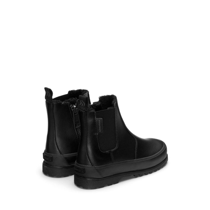 Ankle Boots Girl 2666 KIDS ALPINA VEGAN MATERIAL Zip TOTAL BLACK Dressed Side (jpg Rgb)		